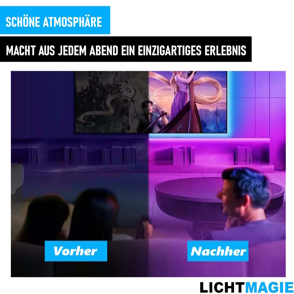 LICHTMAGIE 10m LED Stripe RGB Leiste Streifen Band Licht Leuchte Lichterkette