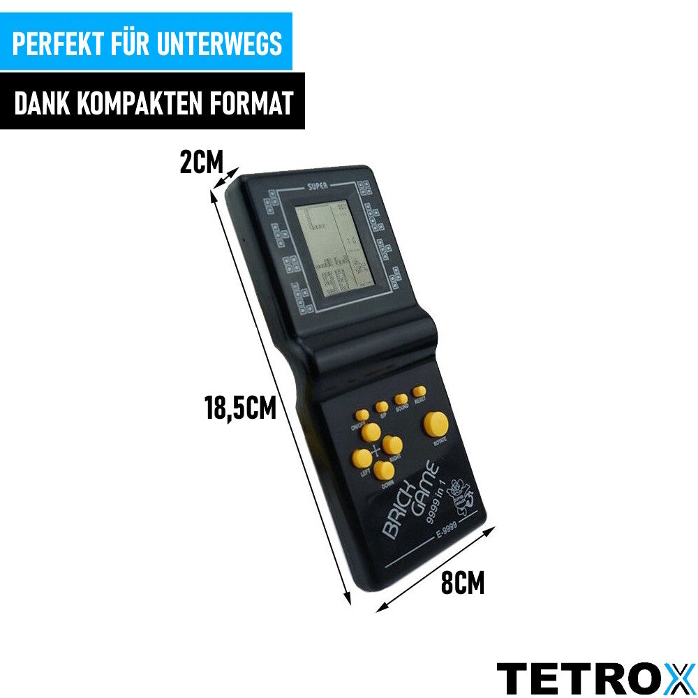 TETROX Retro Handheld Videospielkonsole Game eingebaute klassische Spiele