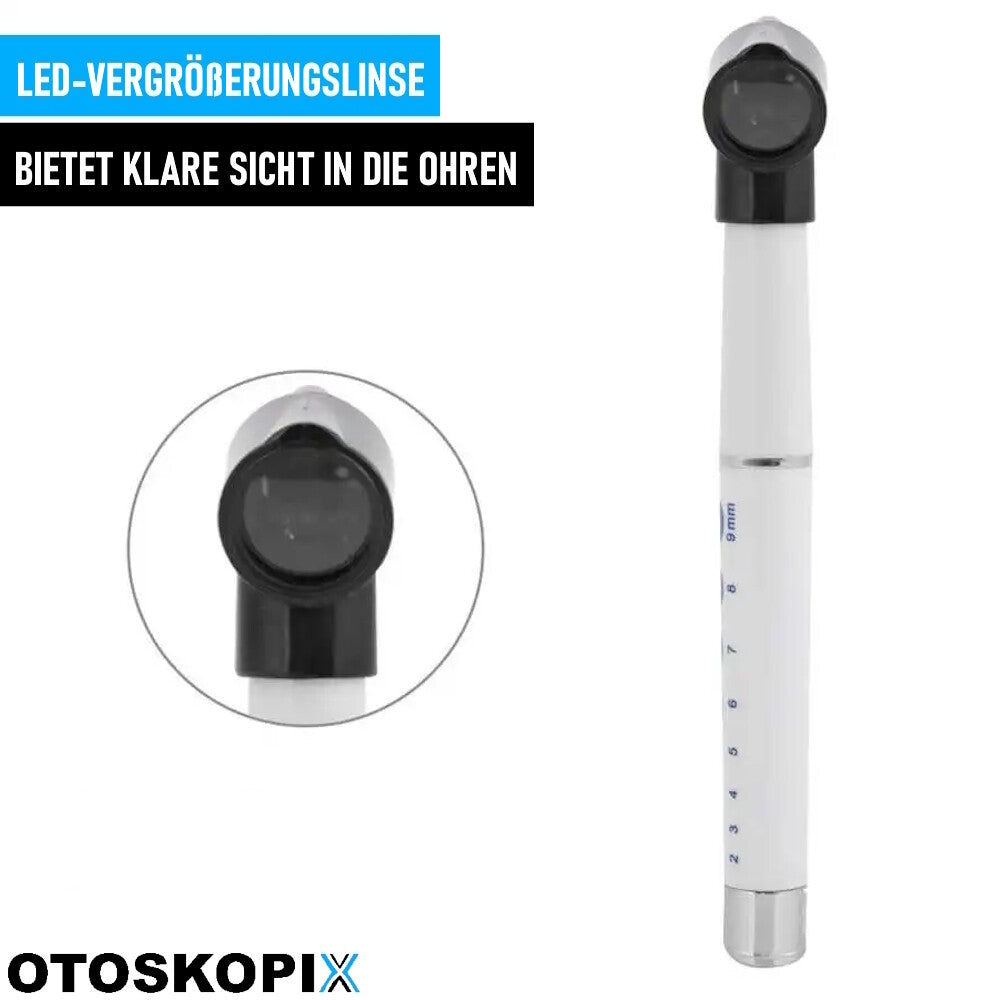 OTOSKOPIX Otoskop LED Ohrenleuchte Ohrenlupe Ohr Ohrpflege Aufsätze Otologie HNO