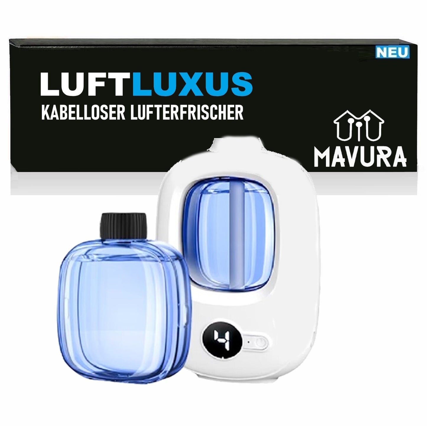 LUFTLUXUS Lufterfrischer Auto Raumduft elektrischer Nachfüllbarer Duftspender