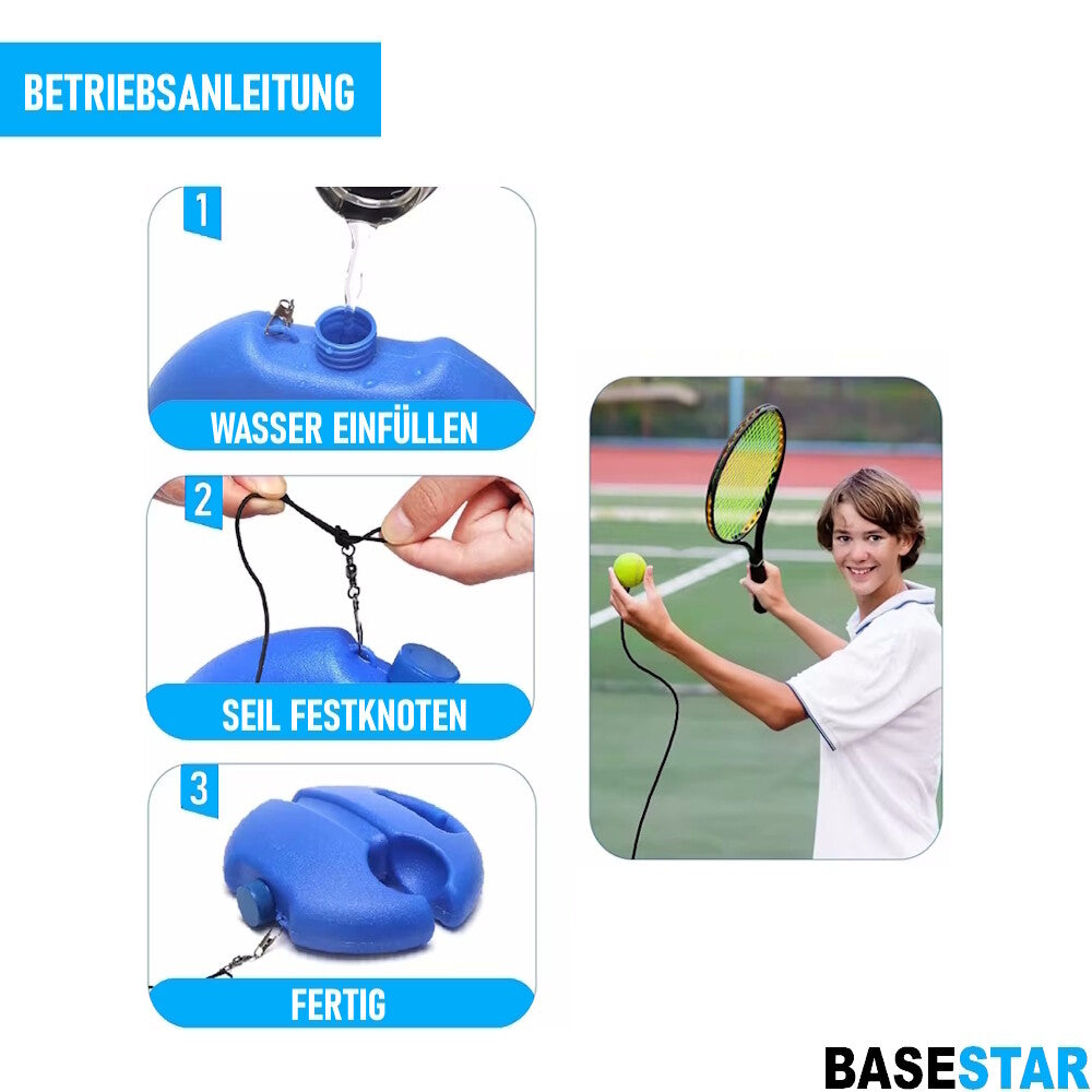 BASESTAR Tennistrainer Base & Tennisball Training Trainer Tennis Fitness