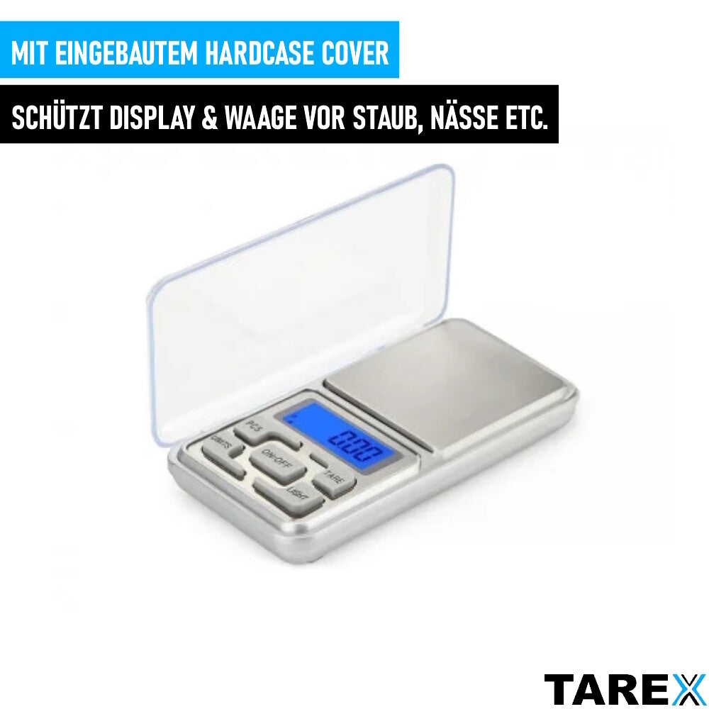 TAREX Feinwaage Extrem Präzise Taschenwaage Goldwaage Juwelierwaage Digitalwaage
