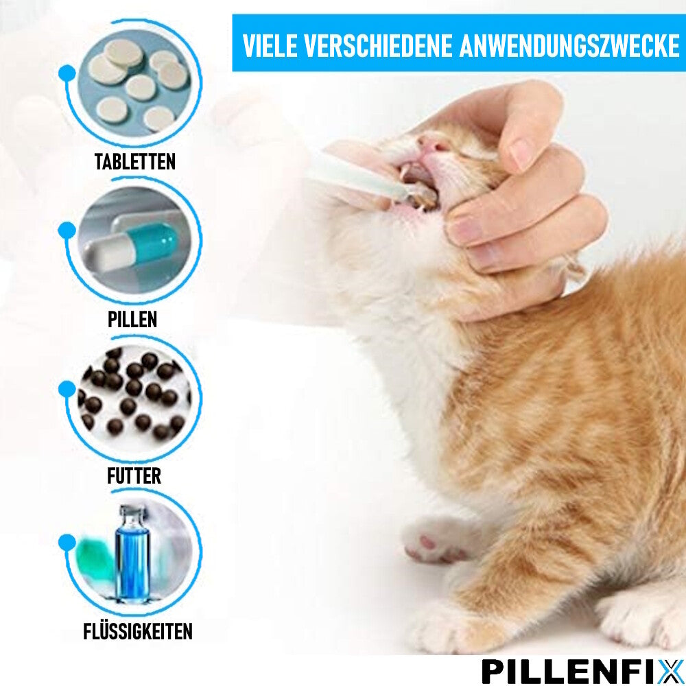 PILLENFIX Tablettengeber Tablettenspritze Fütterungsspritze Pillenspritze [2er]