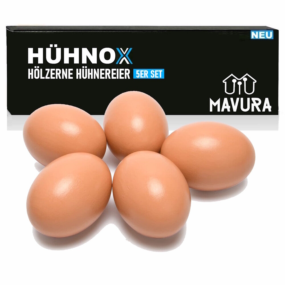 HÜHNOX Hölzerne Hühnereier Handwerk Rohlinge für Ostern Dekor 5 Stk Bruthilfe