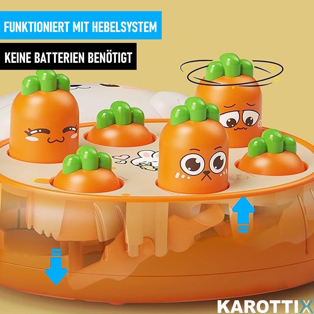 KAROTTIX Schlagspiel Hase Karotte mit Hammer Geschicklichkeit Lernspielzeug