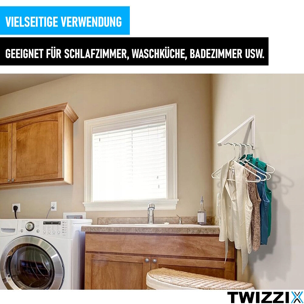 TWIZZIX Kleiderbügel Kleiderhaken Klappbar Kleiderbügelleiste Multibügel faltbar
