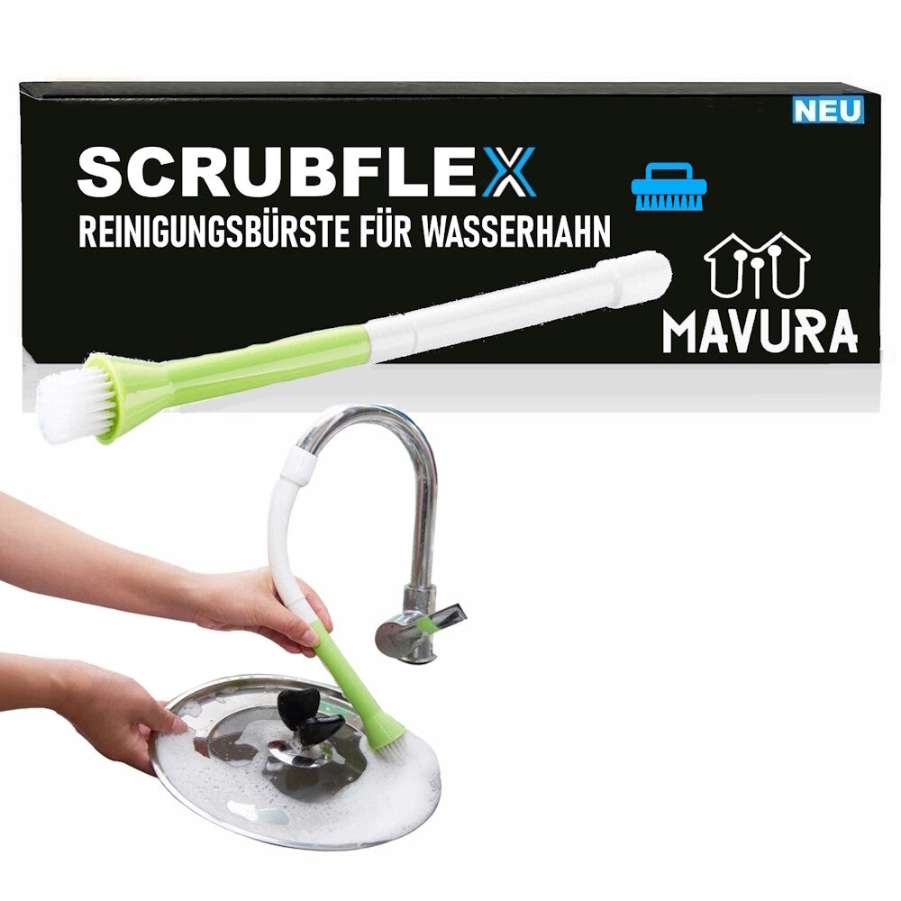 SCRUBFLEX Wasserhahnverlängerung mit Bürste Effiziente Reinigung Aufsatz