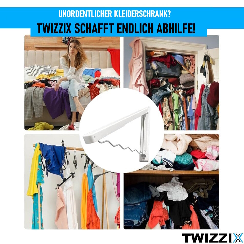 TWIZZIX Kleiderbügel Kleiderhaken Klappbar Kleiderbügelleiste Multibügel faltbar