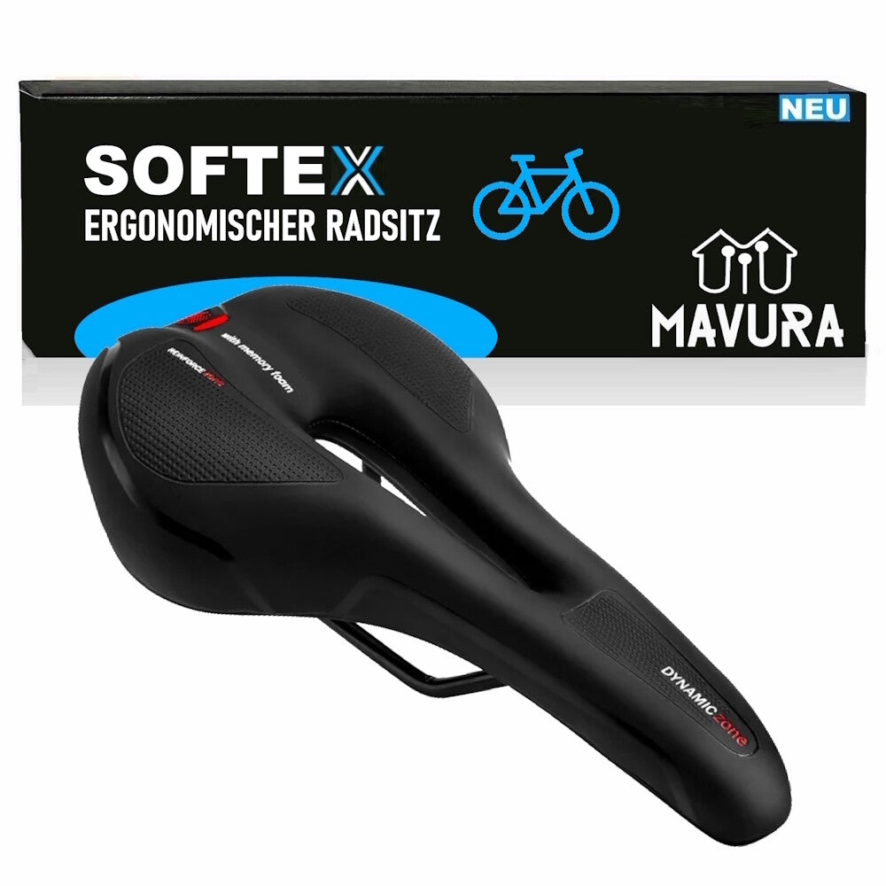 SOFTEX Fahrradsattel Fahrrad Sattel Fahrradsitz Gel Memory-Schaum Bequem MTB
