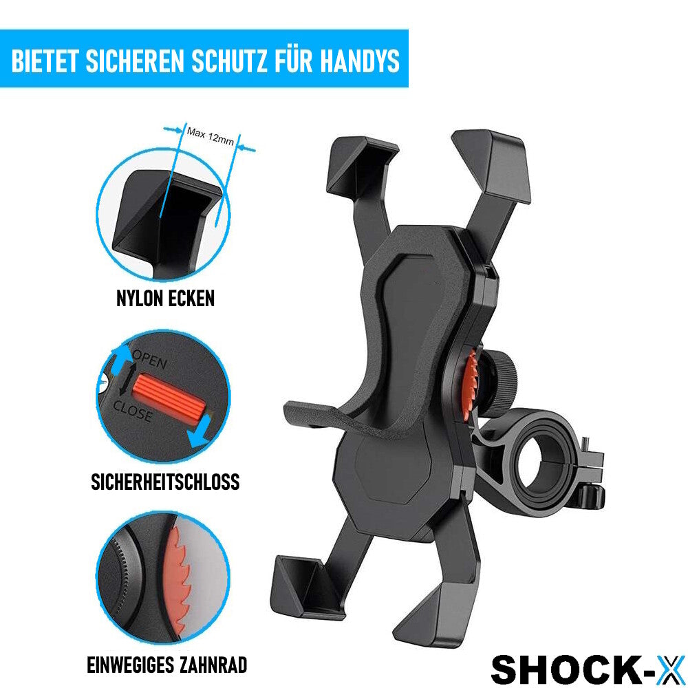 SHOCK-X Fahrrad Handyhalterung Motorrad Scooter Lenker Handyhalter Universal