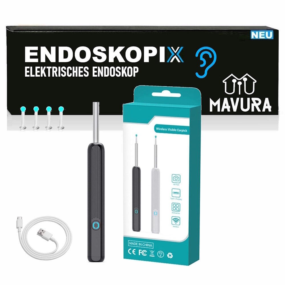 ENDOSKOPIX Elektrischer Ohrenreiniger Kamera Ohr Reinigung Ohrenschmalz