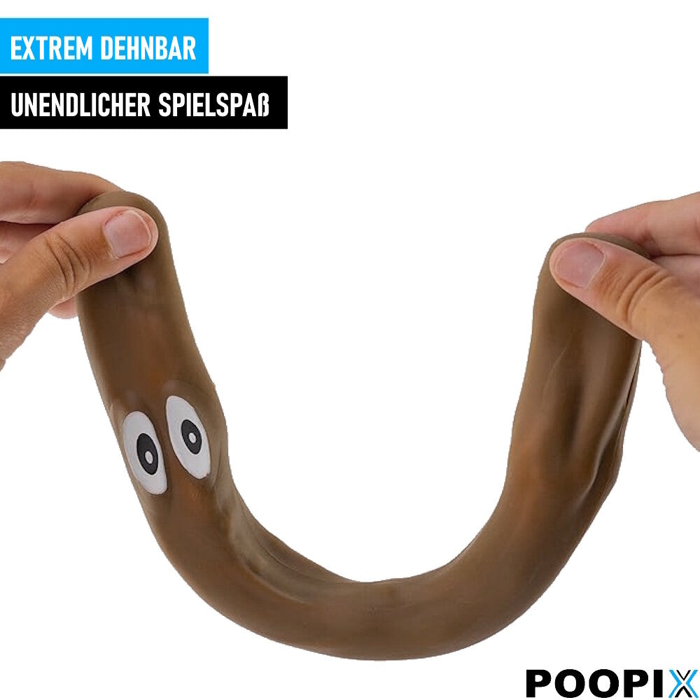 POOPIX Scherzartikel Lustiges Spielzeug Quetschen Kneten Anti-Stress Ball Poop