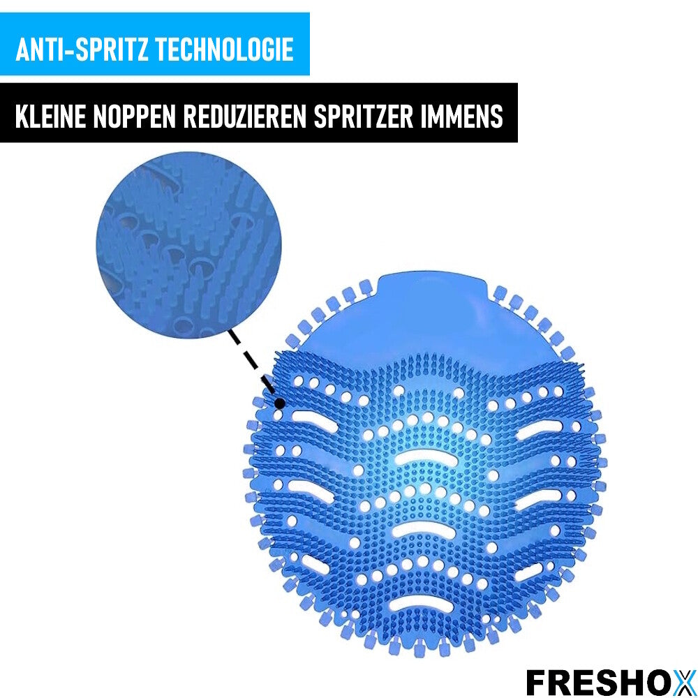 FRESHOX 5 Stk Duft-Urinalsieb Urinaleinlage Pissoirsieb Lufterfrischer 30 Tage