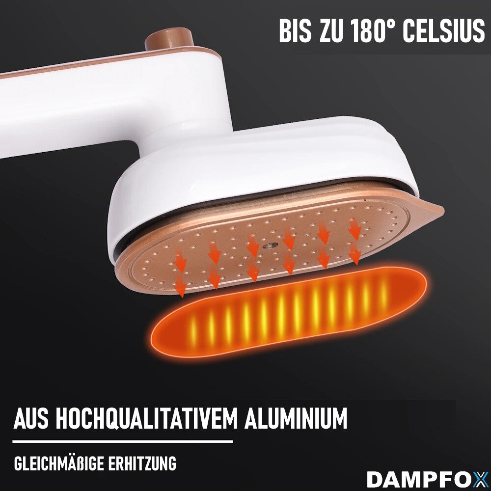 DAMPFOX Mini Dampfbügeleisen Tragbares Reisebügeleisen Titan Bügelsohle schnell