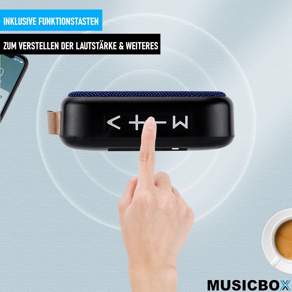 MUSICBOX Bluetooth Lautsprecher Musikbox Kabellos Sound Bass Hi-Res Stereo MP3