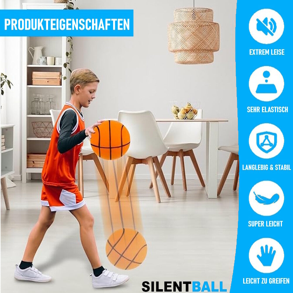SILENTBALL Silent Basketball Leiser Indoor-Trainingsball Unbeschichtet