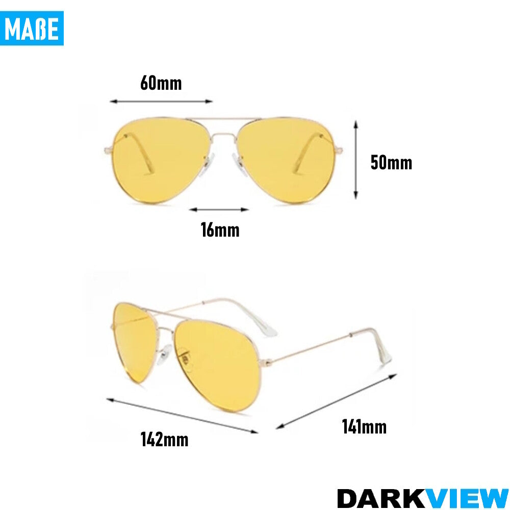 DARKVIEW Nachtsichtbrille Nachtfahrbrille Auto Kontrastbrille Autofahrerbrille