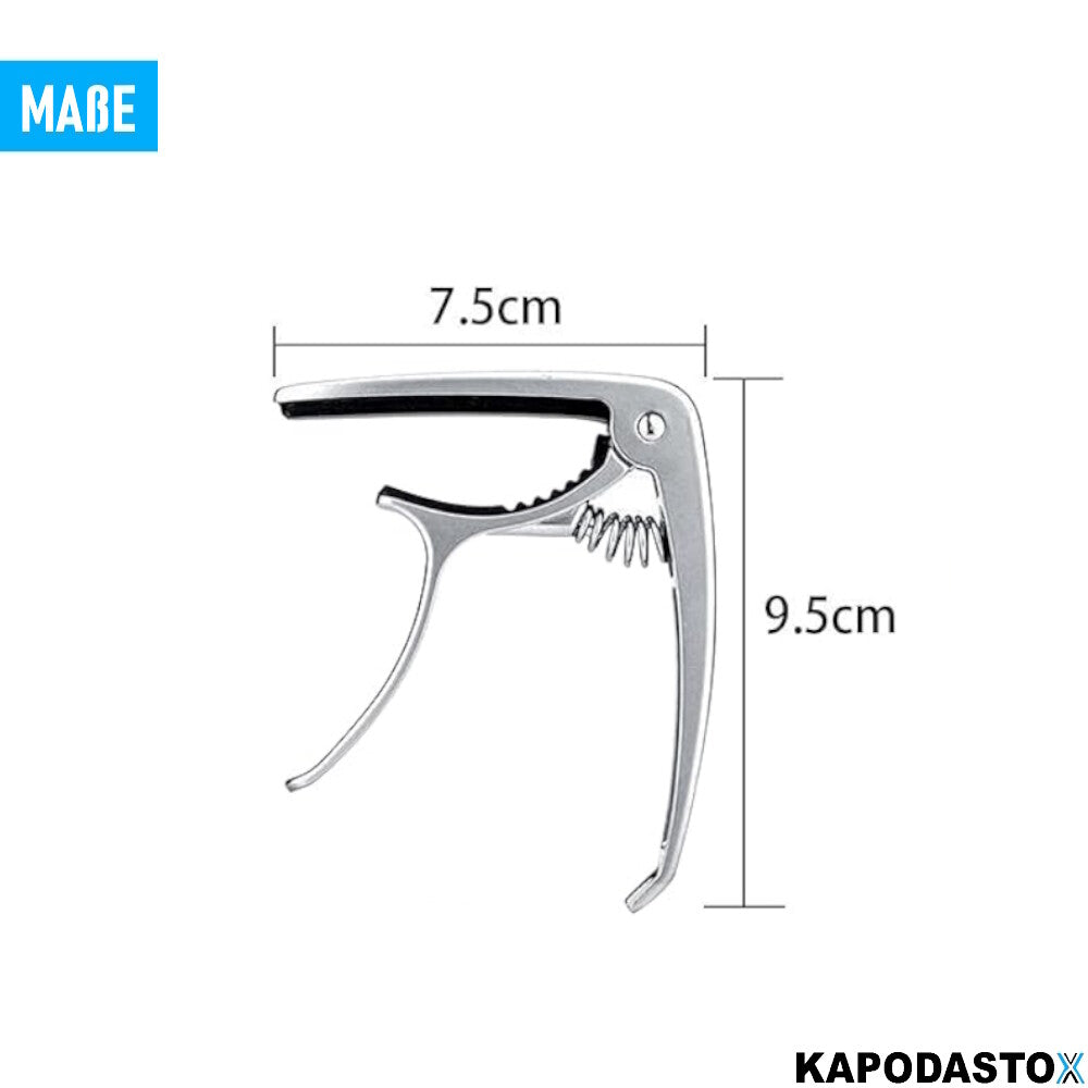 KAPODASTOX Kapodaster & Plektrum Set Universal Akustik Gitarre E-Gitarre Ukulele