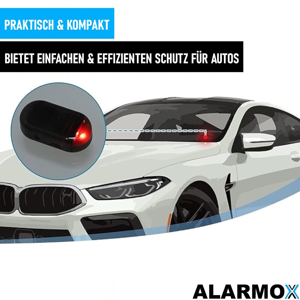 ALARMOX Dummy Alarmanlage LED Solar Diebstahlsicherung Warnleuchte Attrappe