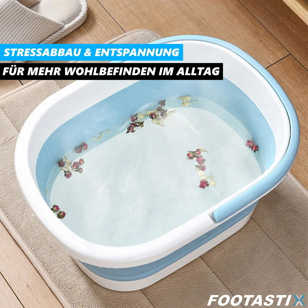 FOOTASTIX Fußmassagebad Fußwanne Fussbad Fußbadewanne Fußmassageschale faltbar