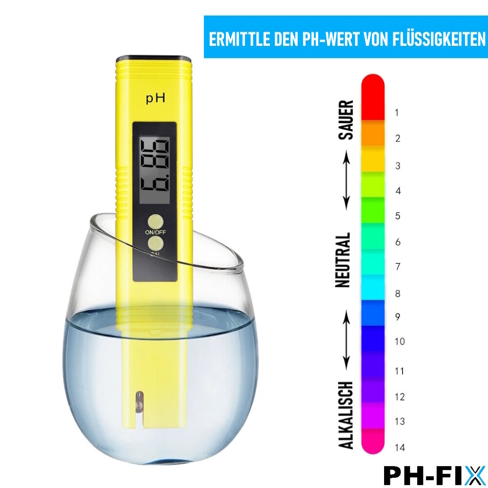 PH-FIX Digital Messgerät PH Tester Wert Messer Wasser Aquarium Pool Chlor Prüfer